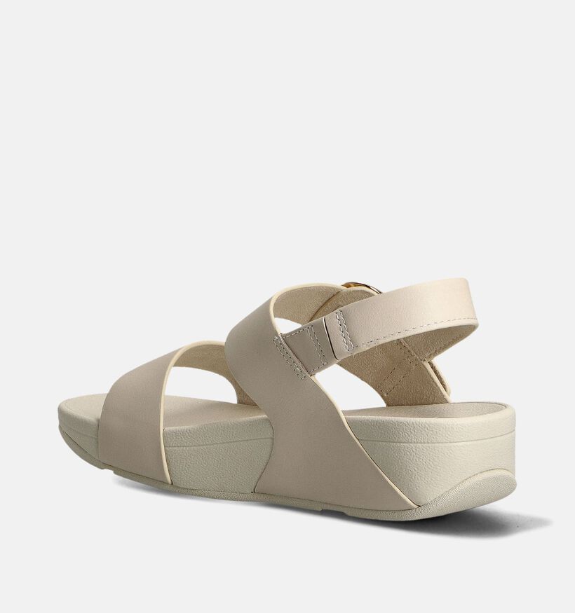 FitFlop Lulu Resin-Buckle Sandales compensées en Beige pour femmes (353670)