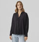 Vero Moda Queeny Zwart Oversized hemd voor dames (346151)
