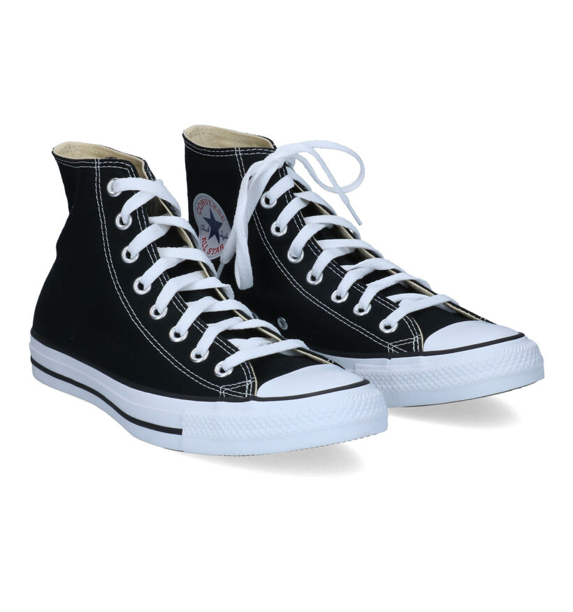 Converse Chuck Taylor All Star Hi Baskets en Noir pour femmes, hommes (361446)