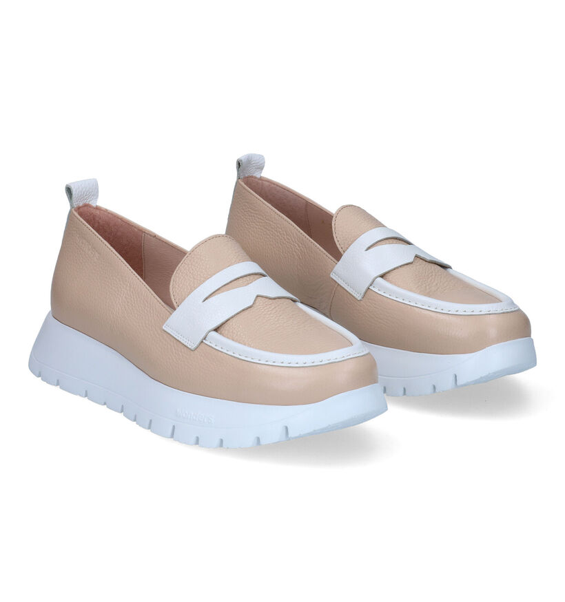 Wonders Beige Mocassins in leer (309627)