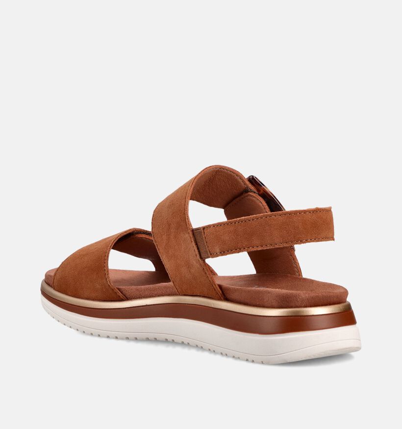 Remonte Suede Cognac Sandalen voor dames (370467) - geschikt voor steunzolen