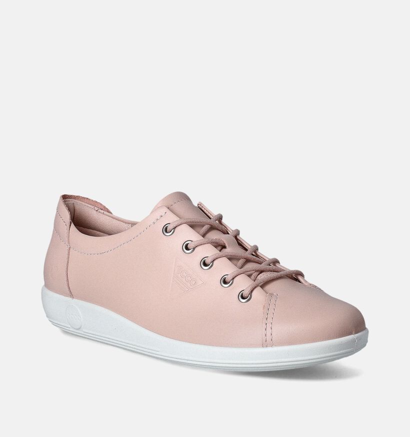 ECCO Soft 2.0 Roze Veterschoenen voor dames (353352) - geschikt voor steunzolen