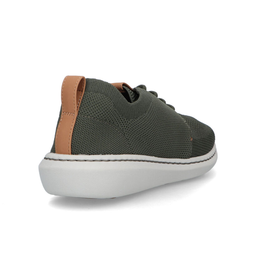 Clarks Step Urbain Mix Chaussures à lacets en vert kaki pour hommes (321965) - pour semelles orthopédiques