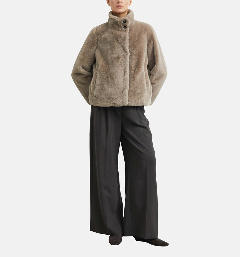 comma Manteau court en Taupe pour femmes (379434)