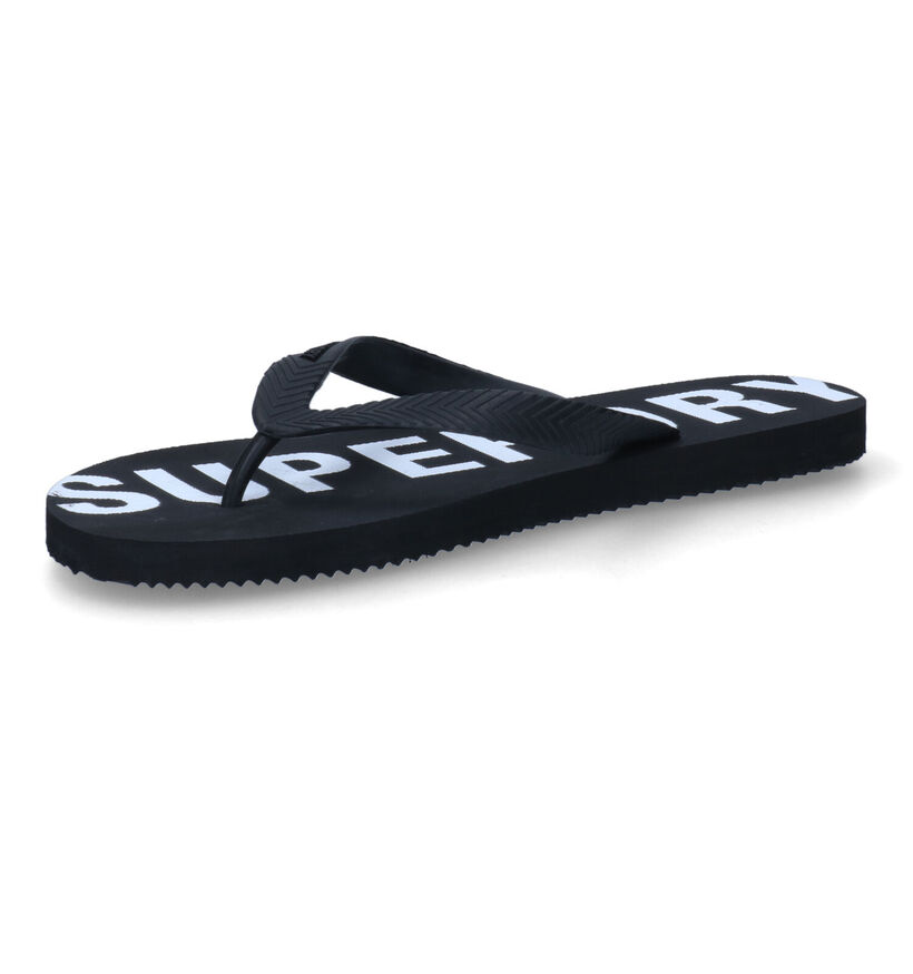 Superdry Code Essential Zwarte Teenslippers in kunststof (305765)