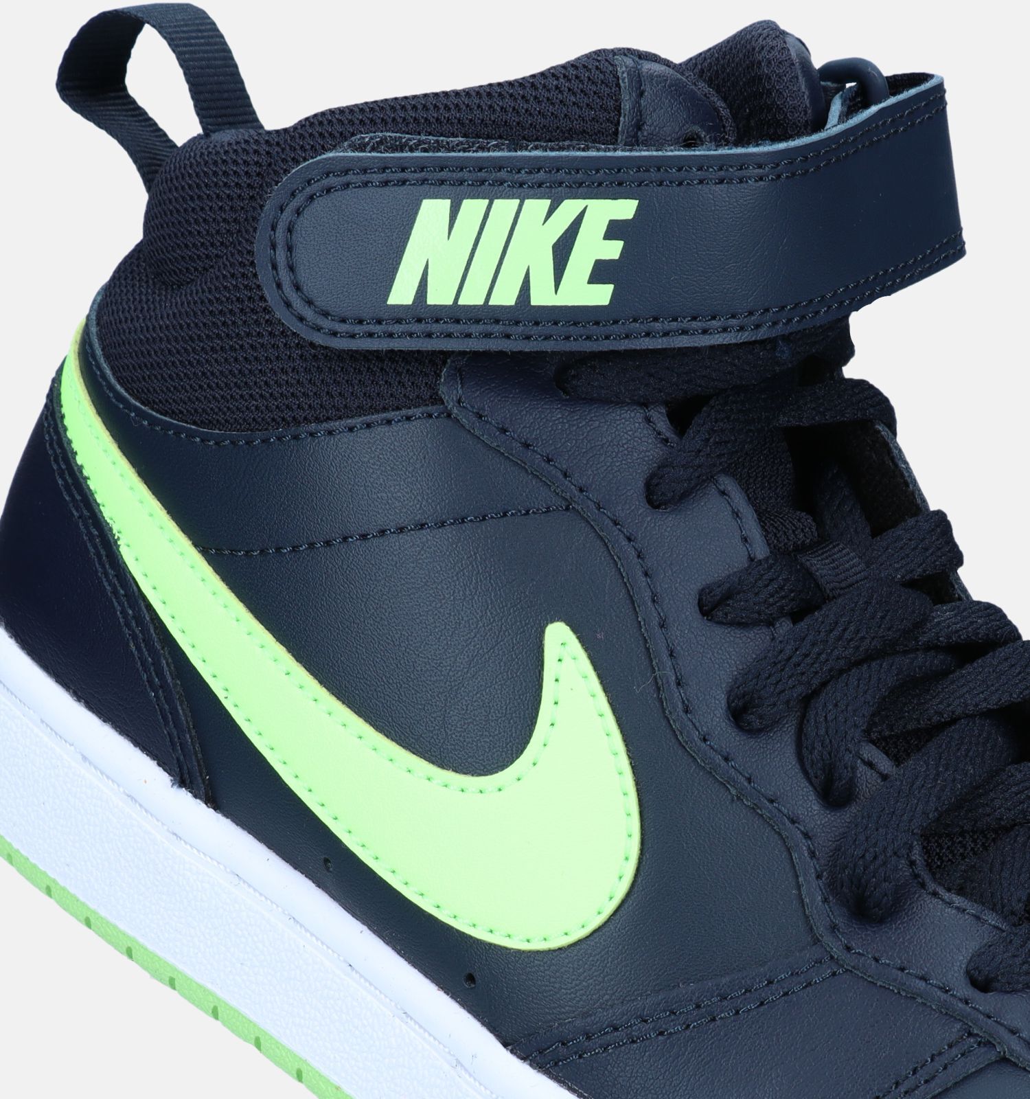 Nike Court Borough Mid 2 GS Blauwe Sneakers Jongens Meisjes