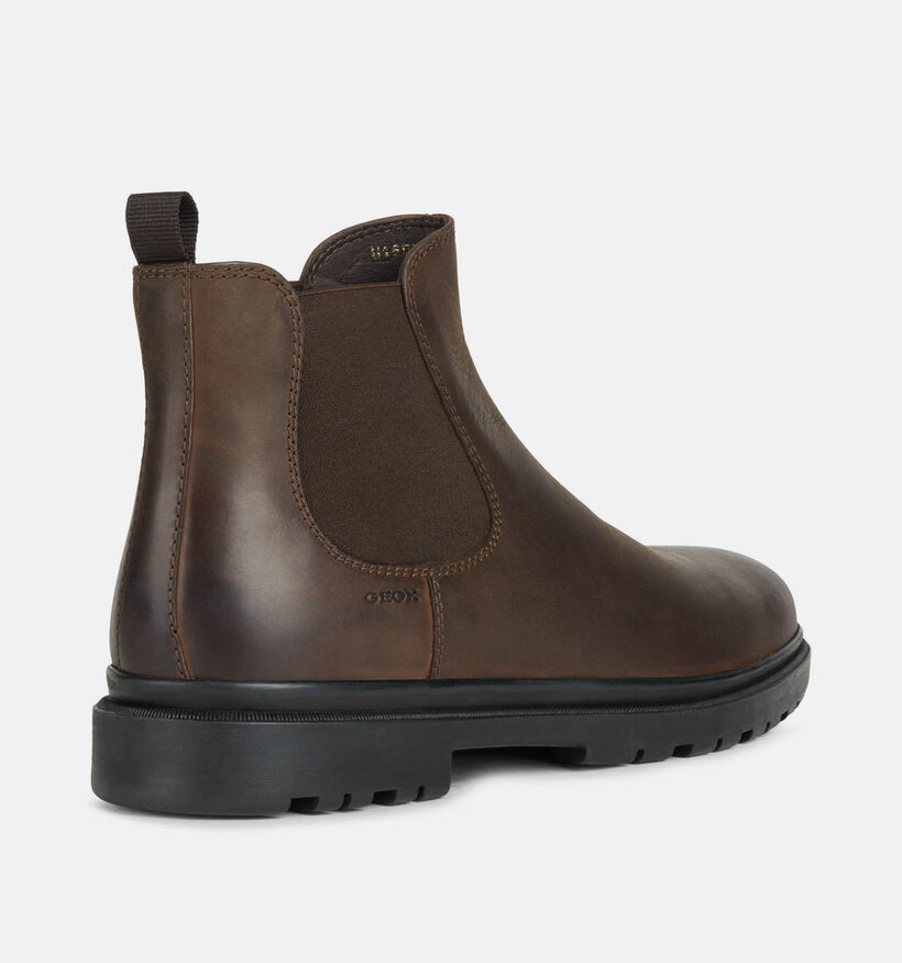 Geox Andalo Donkerbruine Boots Chelsea voor heren (376345) - geschikt voor steunzolen