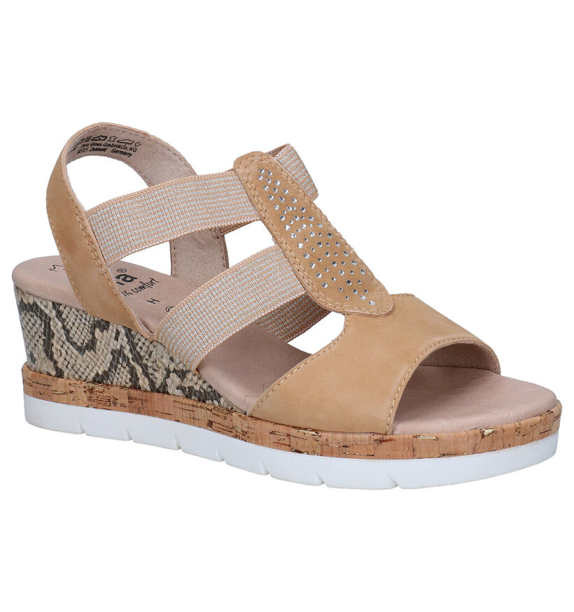 Jana Beige Sandalen in nubuck (270478)