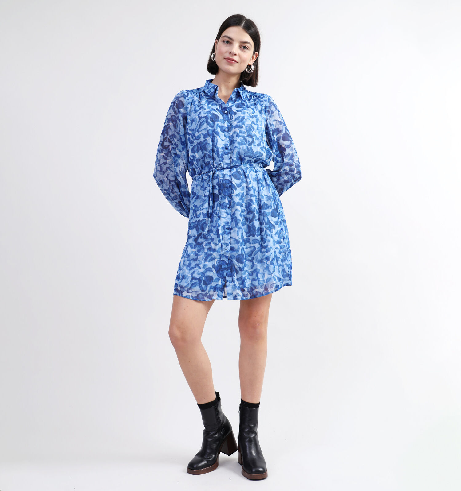 Vila Falia Roe Blauwe Hemdjurk Dames Kleedjes Online op TORFS.BE