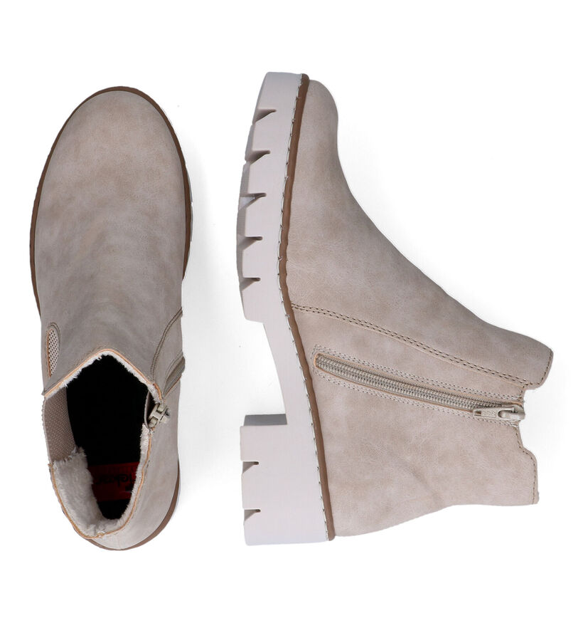 Rieker Bottines Chelsea en Beige pour femmes (347412)