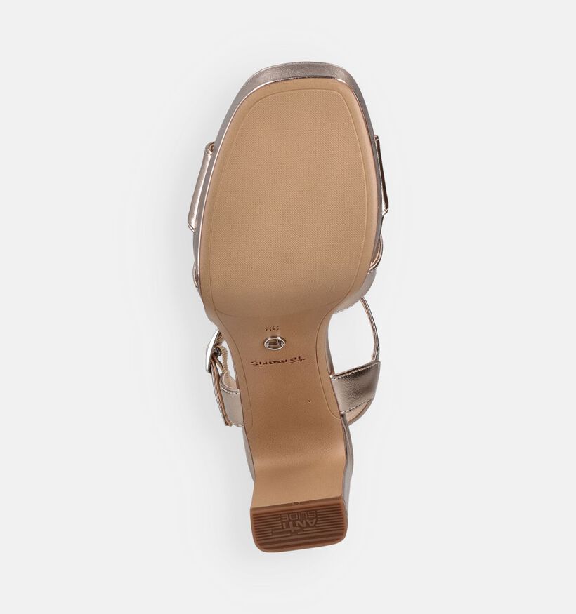 Tamaris Sandales &agrave; talons en Or pour femmes (371679)