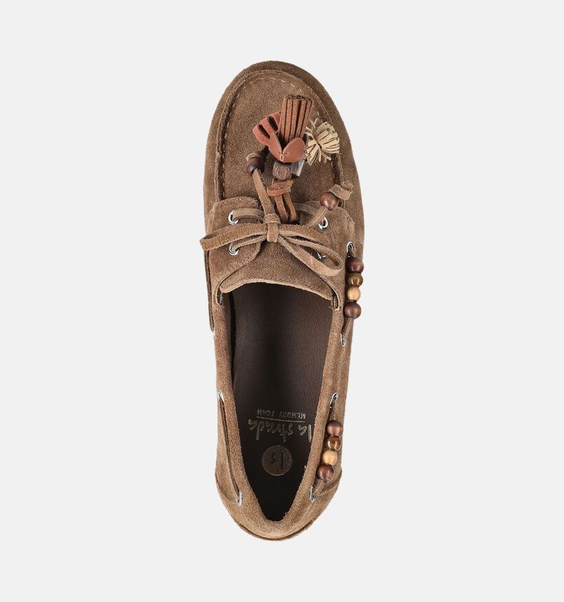 La Strada Donkerbeige Bootschoenen voor dames (384265)