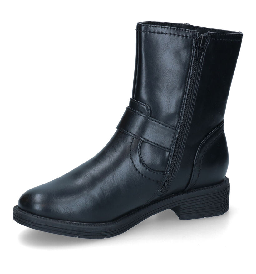 Jana Bottines motardes en Noir en cuir (317960)