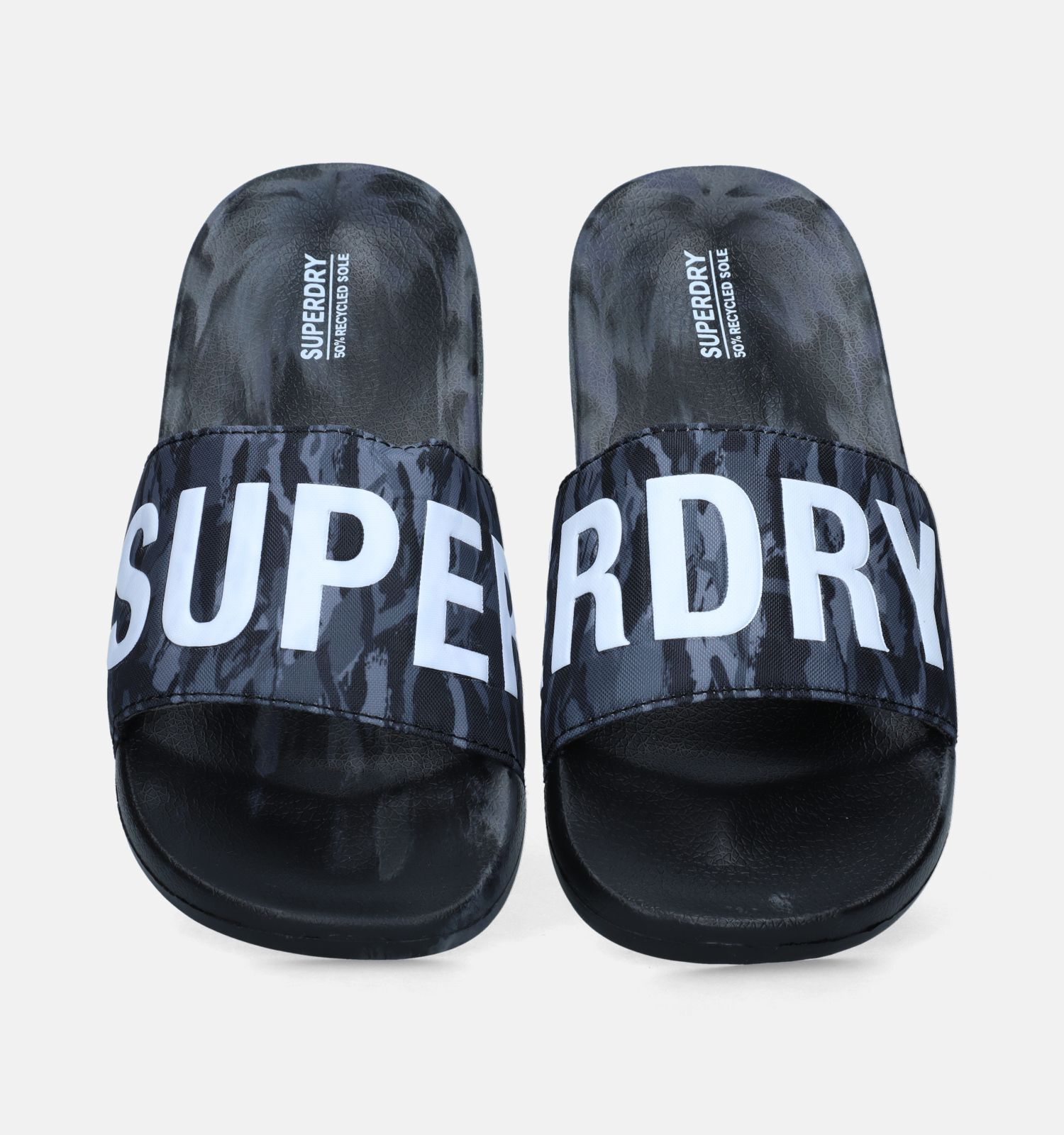 Superdry Code Core Zwarte Badslippers Heren Slippers Online op TORFS.BE