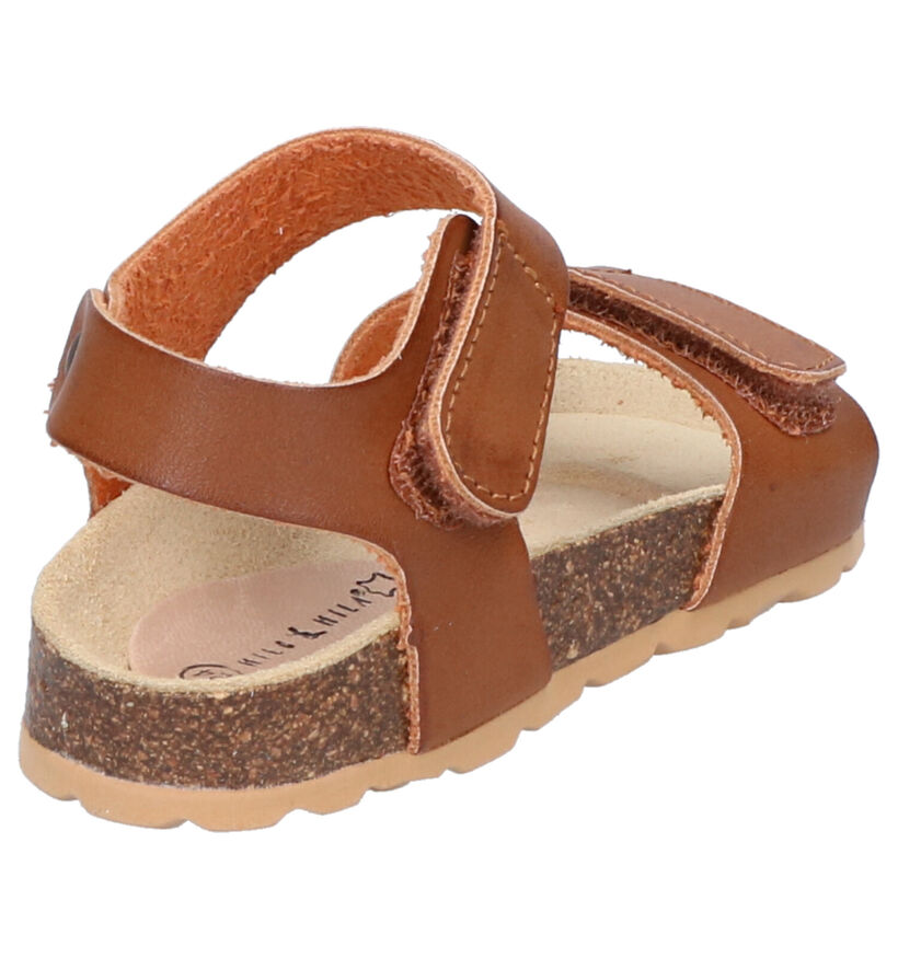 Milo & Mila Sandales en Cognac en simili cuir (272289)