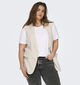 ONLY Carmakoma Agnes Blazer sans manches en Beige pour femmes (342924)