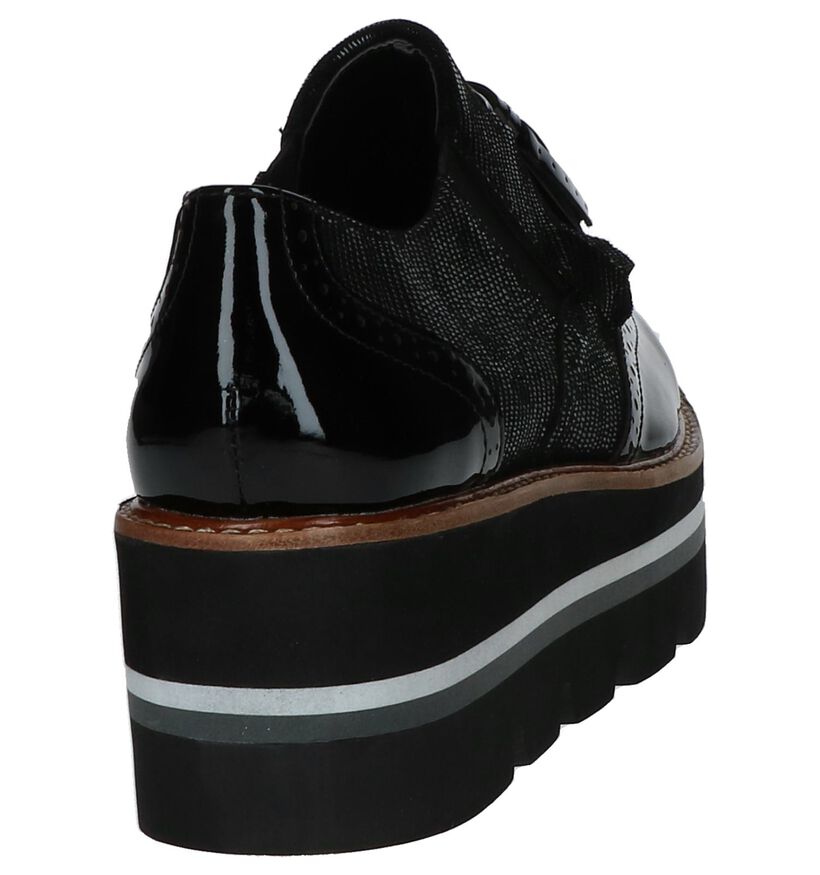 Crinkles Chaussures slip-on en Noir en cuir (233421)
