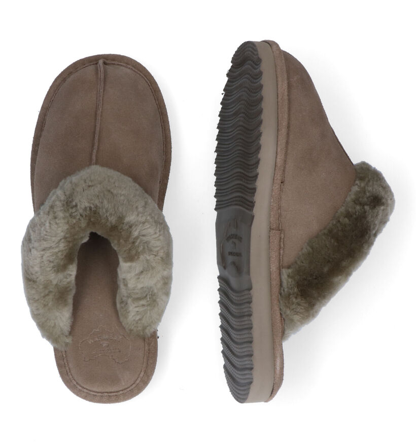 Warmbat Lismore Pantoufles en laine en Brun pour femmes (329914)