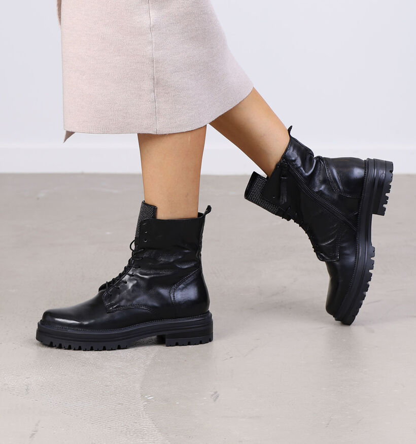 Mjus Zwarte Boots in leer (297885)