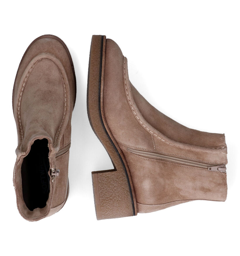 Softwaves Bottines à talons en Vert kaki pour femmes (316724) - pour semelles orthopédiques