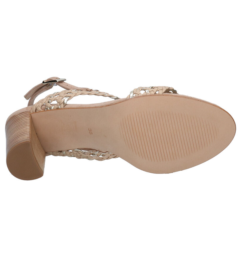 Sergio Turri Beige Sandalen in leer (273872)
