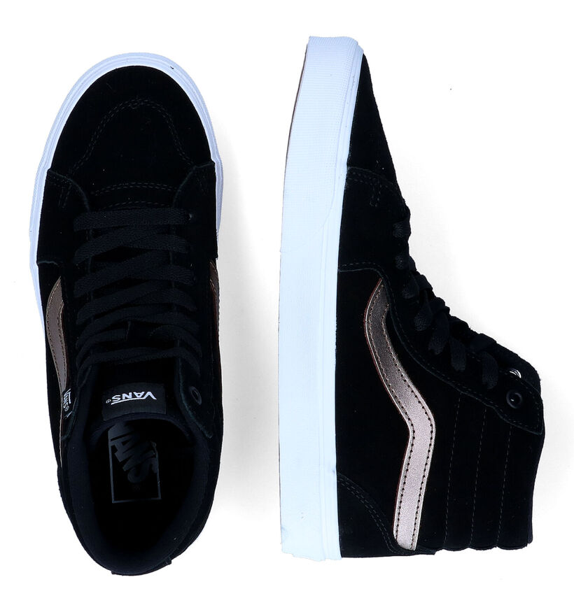 Vans Filmore Hi Baskets de skate en Noir pour femmes (328039)