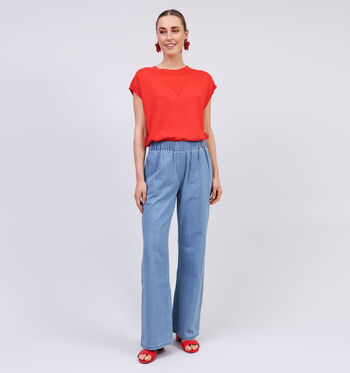 Wijde broek blauw