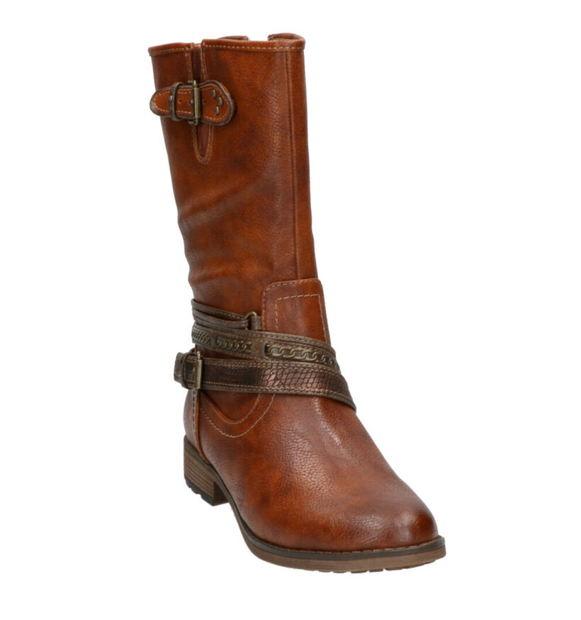 Mustang Bottes basses en Cognac en simili cuir (260336)