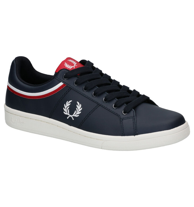 Fred Perry Blauwe Sneakers in kunstleer (275062)