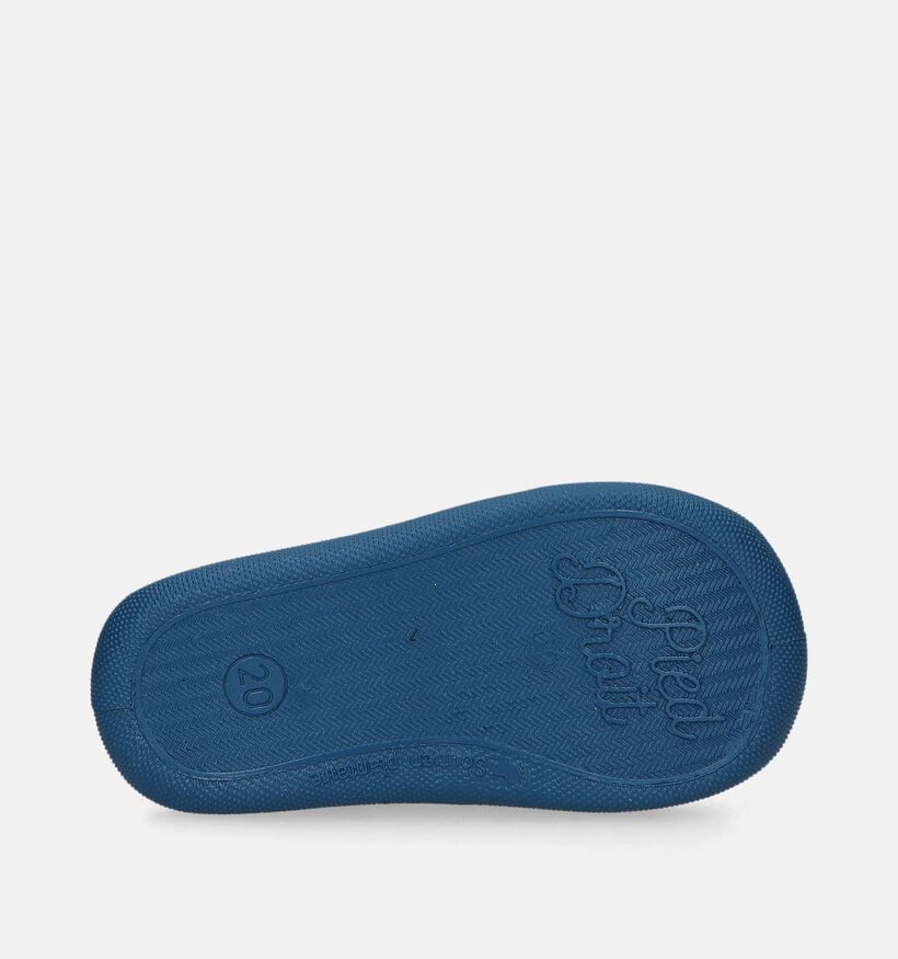 Milo & Mila Blauwe Hoge pantoffels voor jongens (349512)