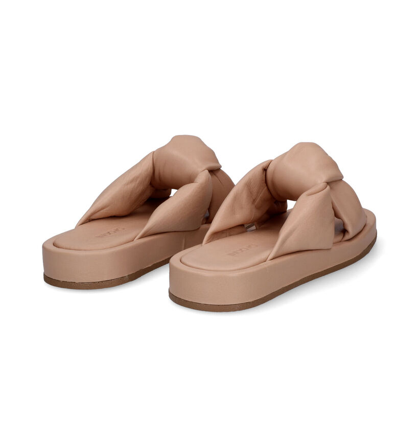 Inuovo Nu-pieds plates en Beige foncé pour femmes (309460)