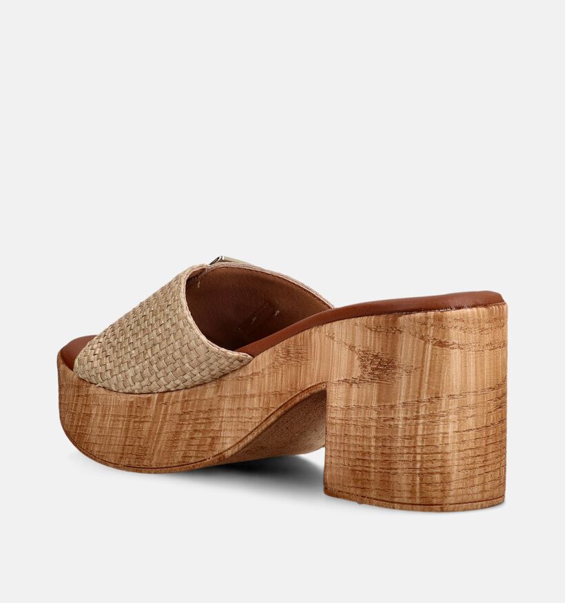 Tamaris Beige Slippers met Blokhak voor dames (373607)
