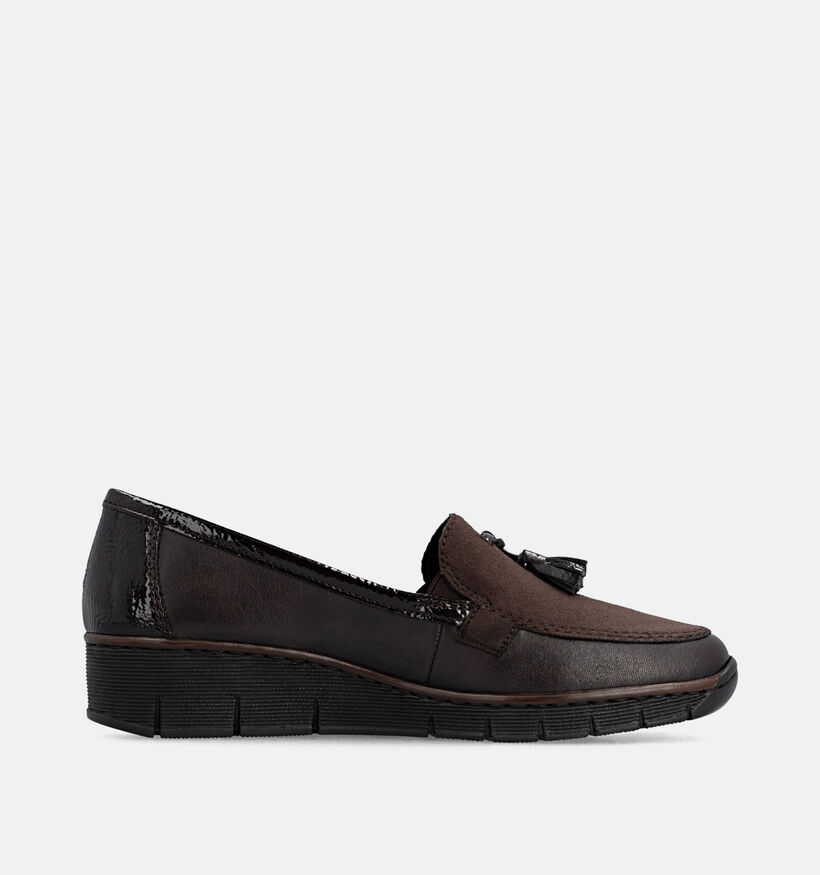 Rieker Antistress Chaussures plates en Brun fonc&eacute; pour femmes (376591)