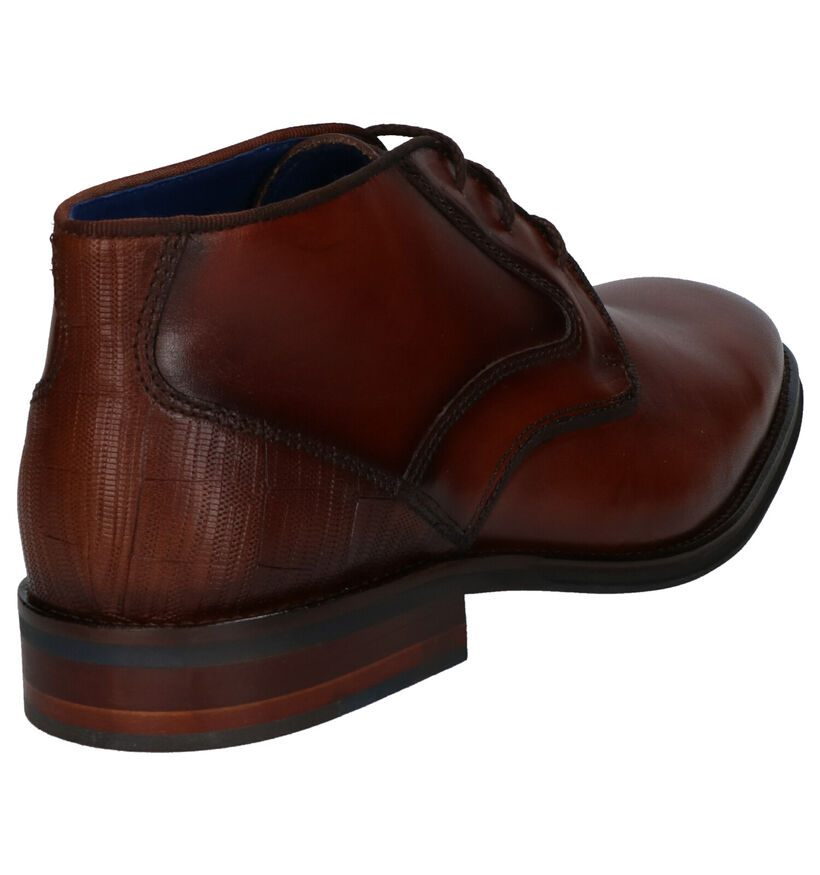 Braend Cognac Veterschoenen in leer (261038)