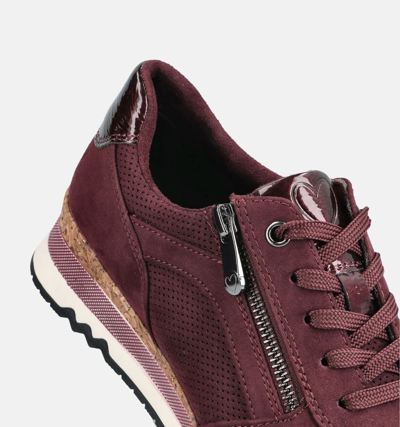 Marco Tozzi Bordeaux Schoenen met Veter en Rits voor dames (376562) - geschikt voor steunzolen