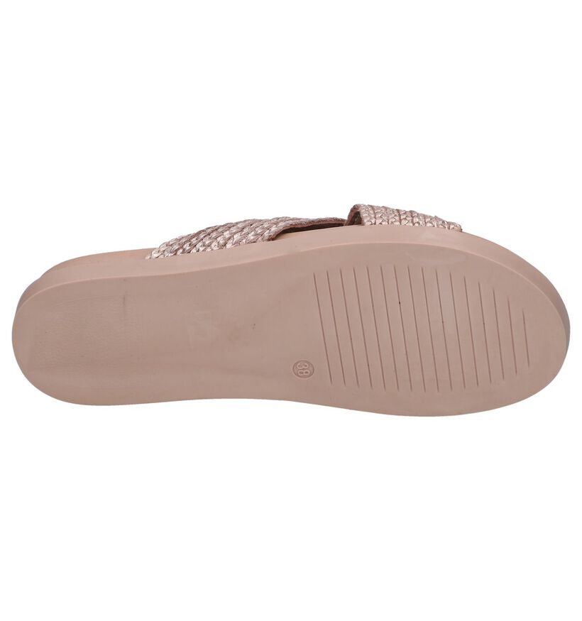 Inuovo Nu-pieds plates en Or rose pour femmes (248752)