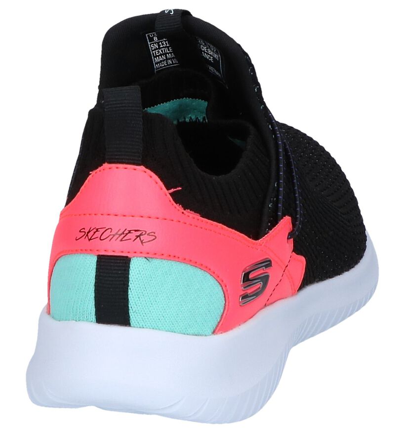 Zwarte Slip-on Sneakers Skechers Ultra Flex More Tranquility in kunstleer (251980)