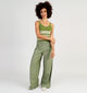Pieces Minidi Kaki Wijde broek voor dames (337354)