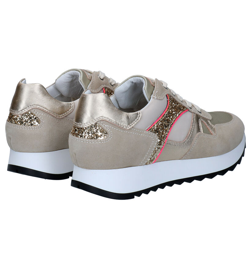 NeroGiardini Beige Veterschoenen voor dames (290036) - geschikt voor steunzolen