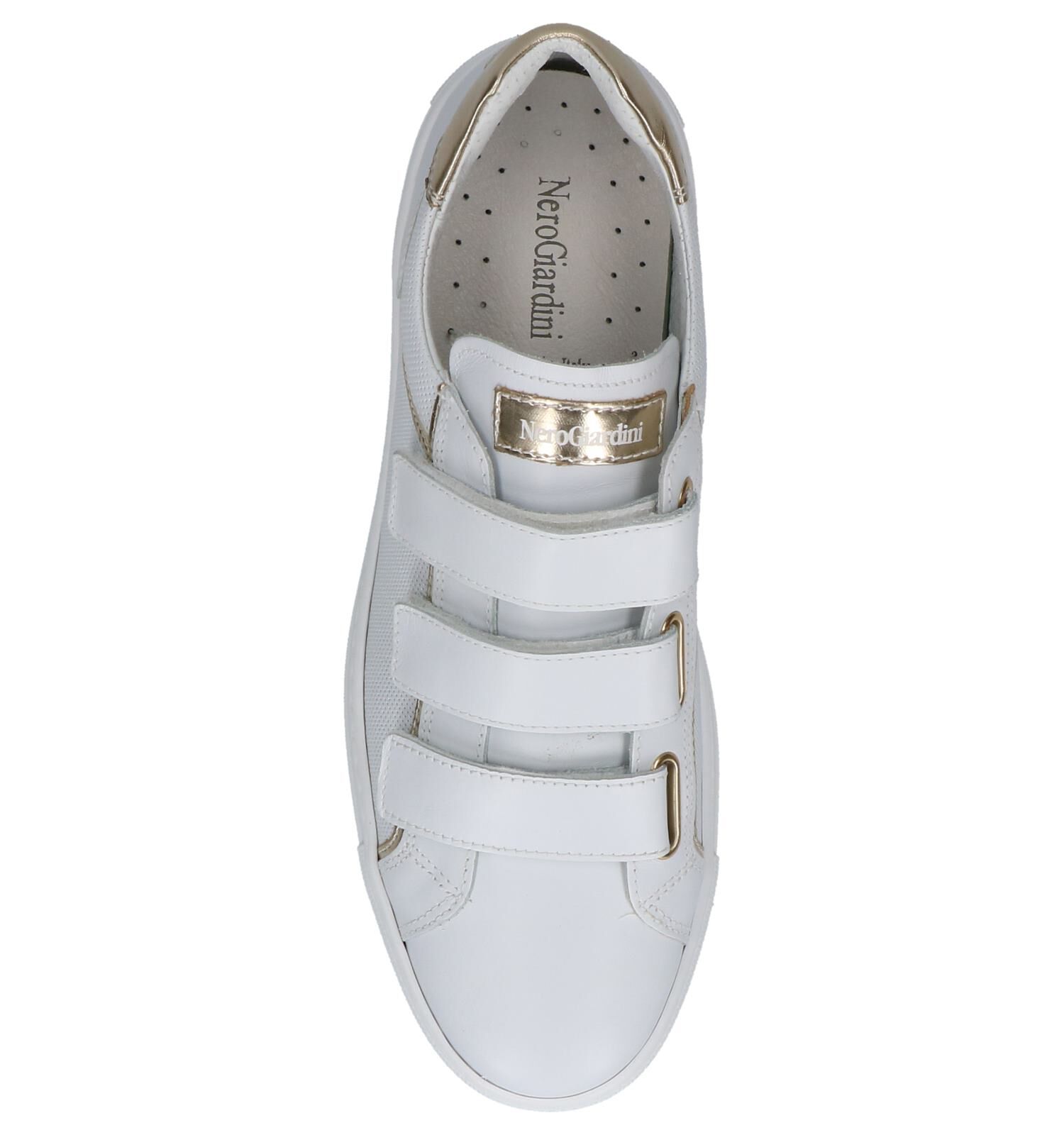 NeroGiardini Witte Sneakers met Velcro Dames Sneakers Online op TORFS.BE