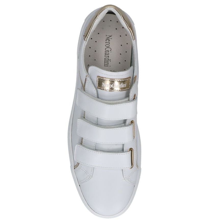 NeroGiardini Witte Sneakers met Velcro, , pdp