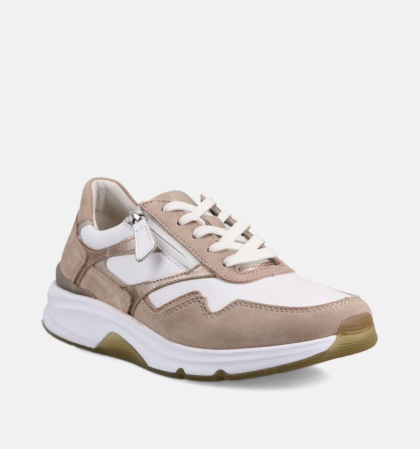 Gabor Rollingsoft Baskets en Beige pour femmes (368397) - pour semelles orthop&eacute;diques