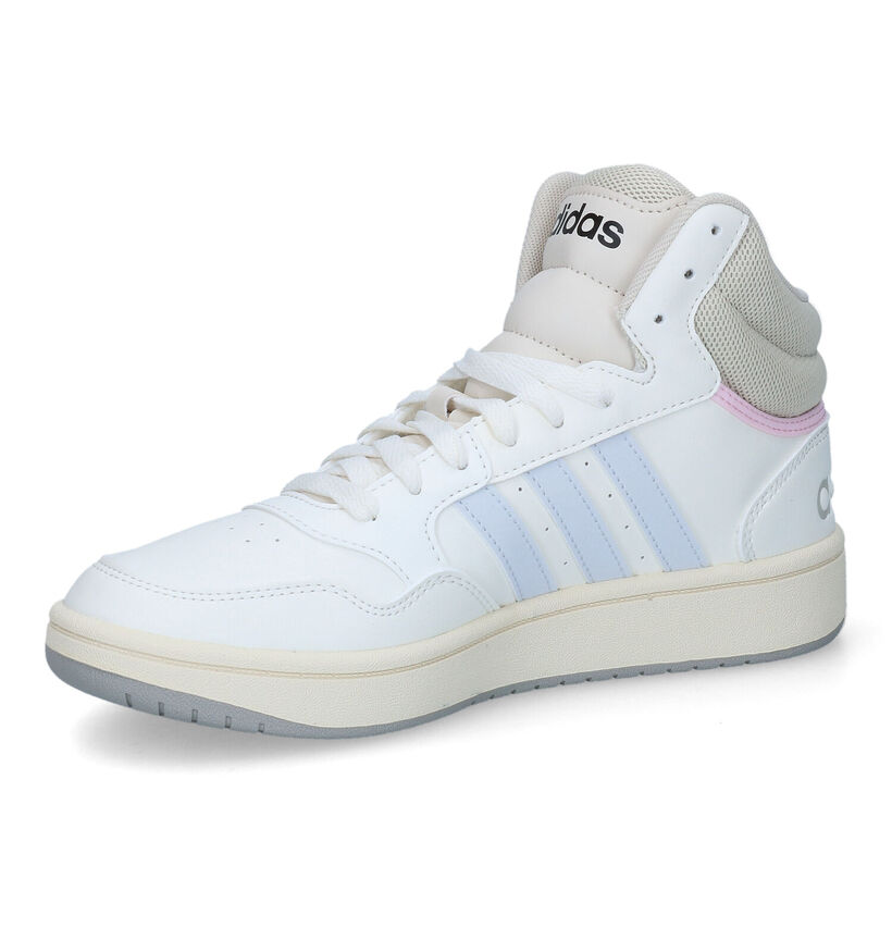 adidas Hoops 3.0 Mid Zwarte Sneakers in kunstleer (316561)
