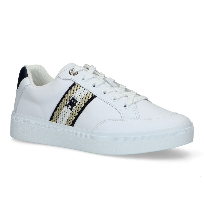 Tommy Hilfiger Court Baskets en Blanc pour femmes (321024) - pour semelles orthopédiques