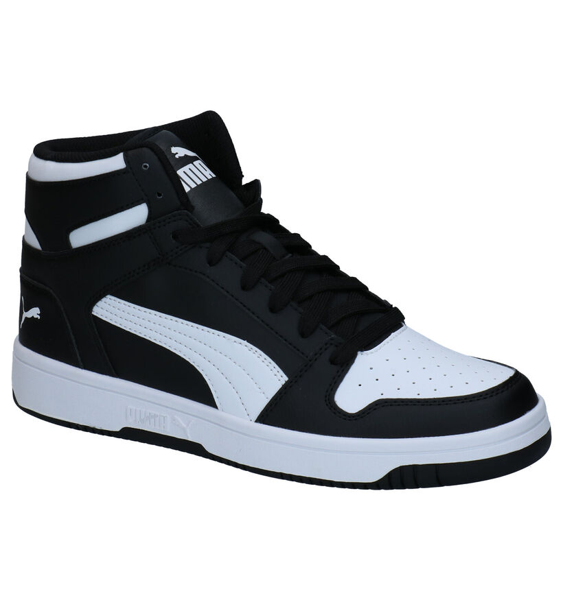 Puma Rebound Layup SL Baskets en Noir en simili cuir (307174)