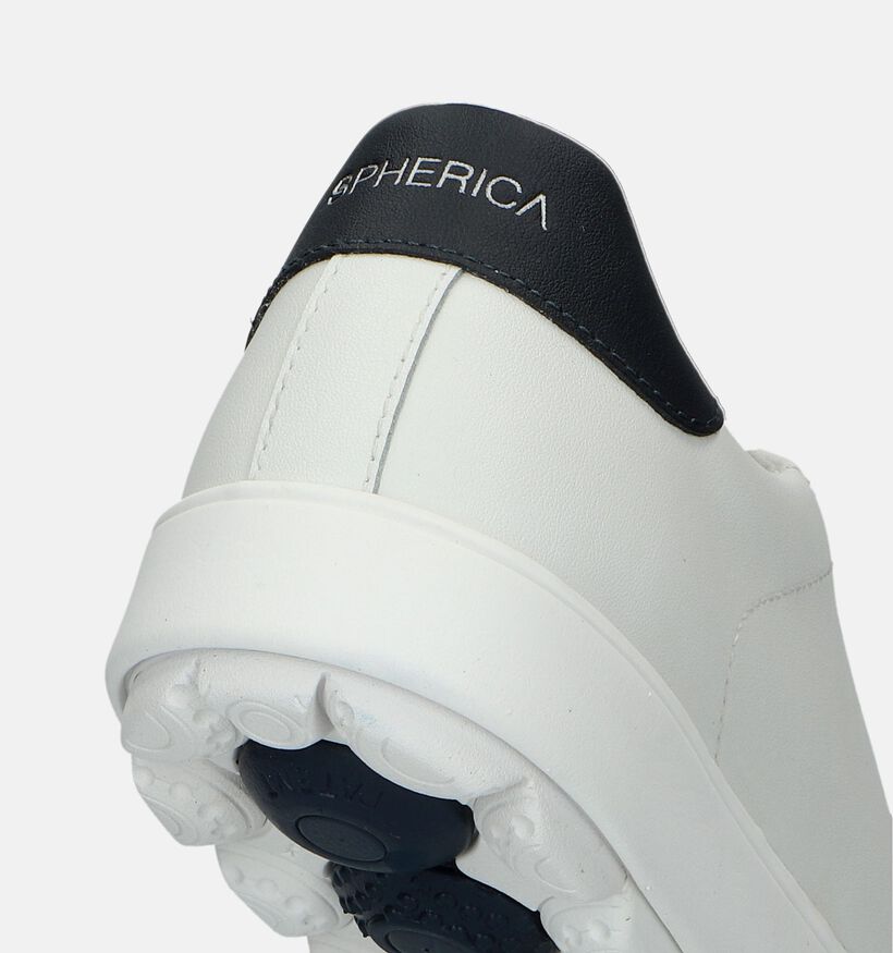 Geox Spherica Witte Veterschoenen voor heren (335680) - geschikt voor steunzolen