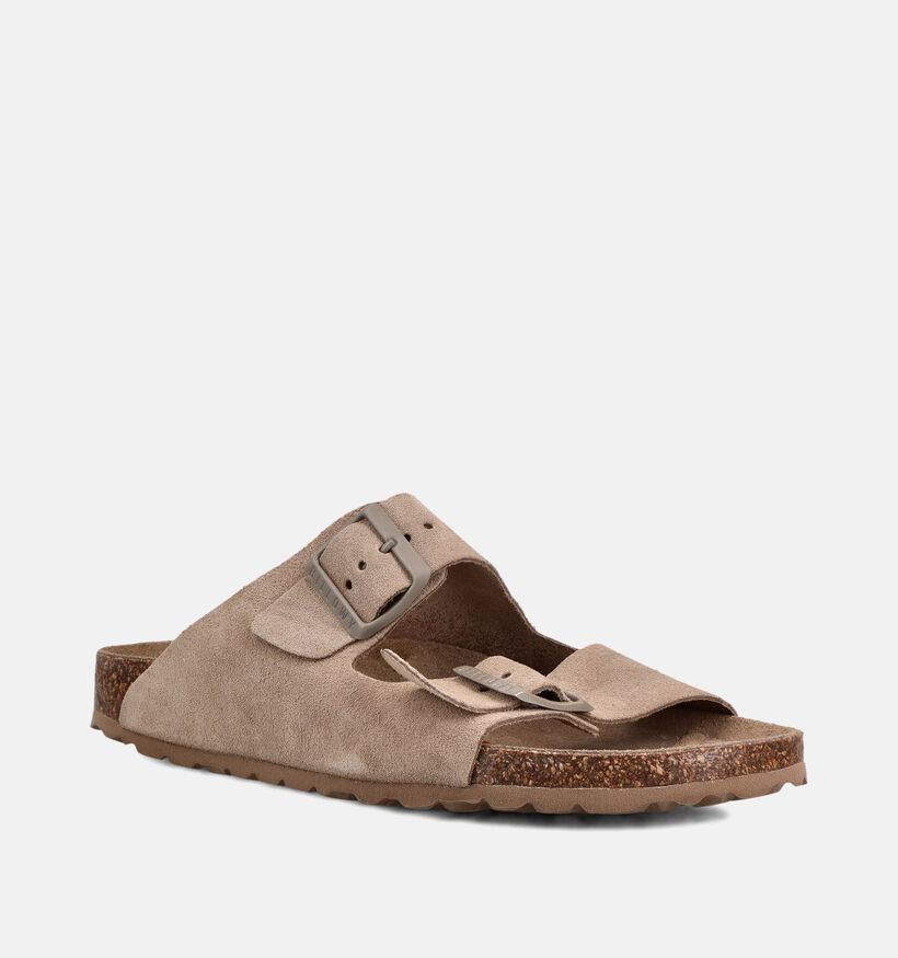 Billowy Sandalia Nu-pieds plates en Marron pour femmes (377838)