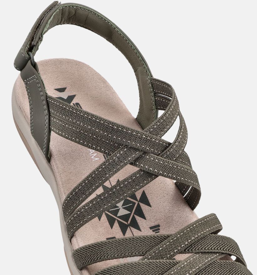 Skechers Reggae Slim Summer Getaway Kakigroene Sandalen voor dames (371265)