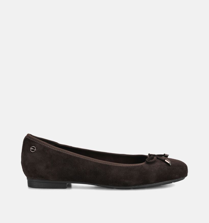 Tamaris Comfort Chaussures plates en Brun fonc&eacute; pour femmes (376297) - pour semelles orthop&eacute;diques
