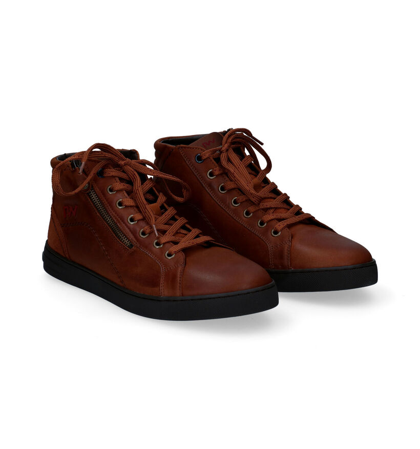 River Woods Alban Baskets en Cognac en cuir (298359)